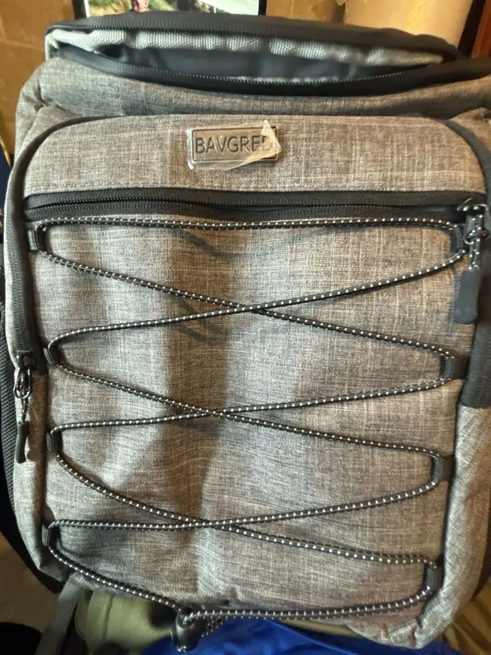 Bavgred Insulated Cooler Backpack Gray Water Resistant 30 Cans